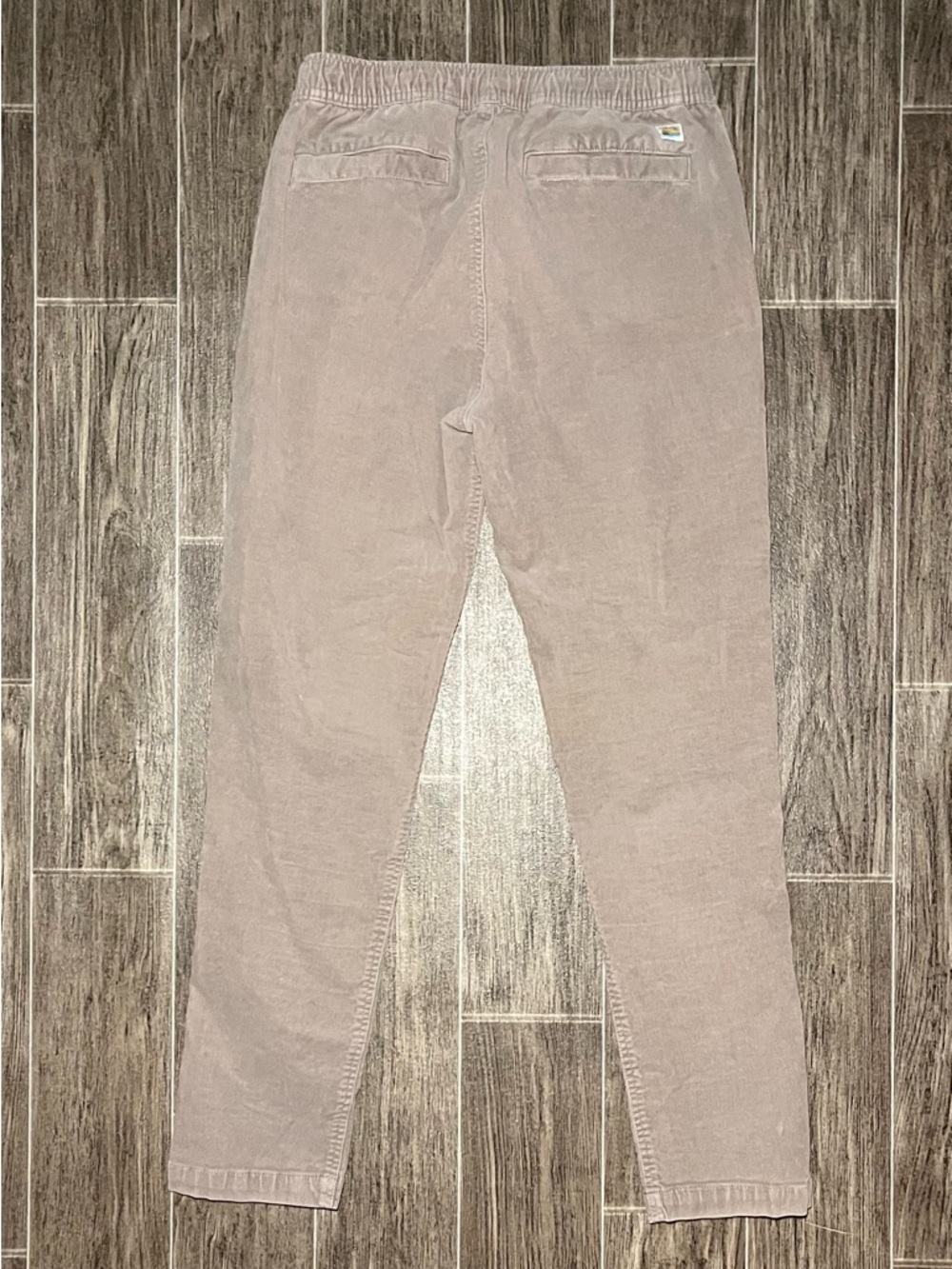 Vuori Corduroy Pants Mens Small Beige Cotton Stretch Jogger Elastic Waist V440 - Picture 4 of 9